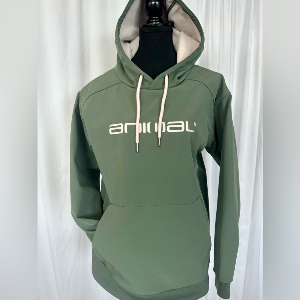 ANIMAL Women’s Sage/Soft Pink Water-resistant Hoodie w/ Fleece Lining - 8